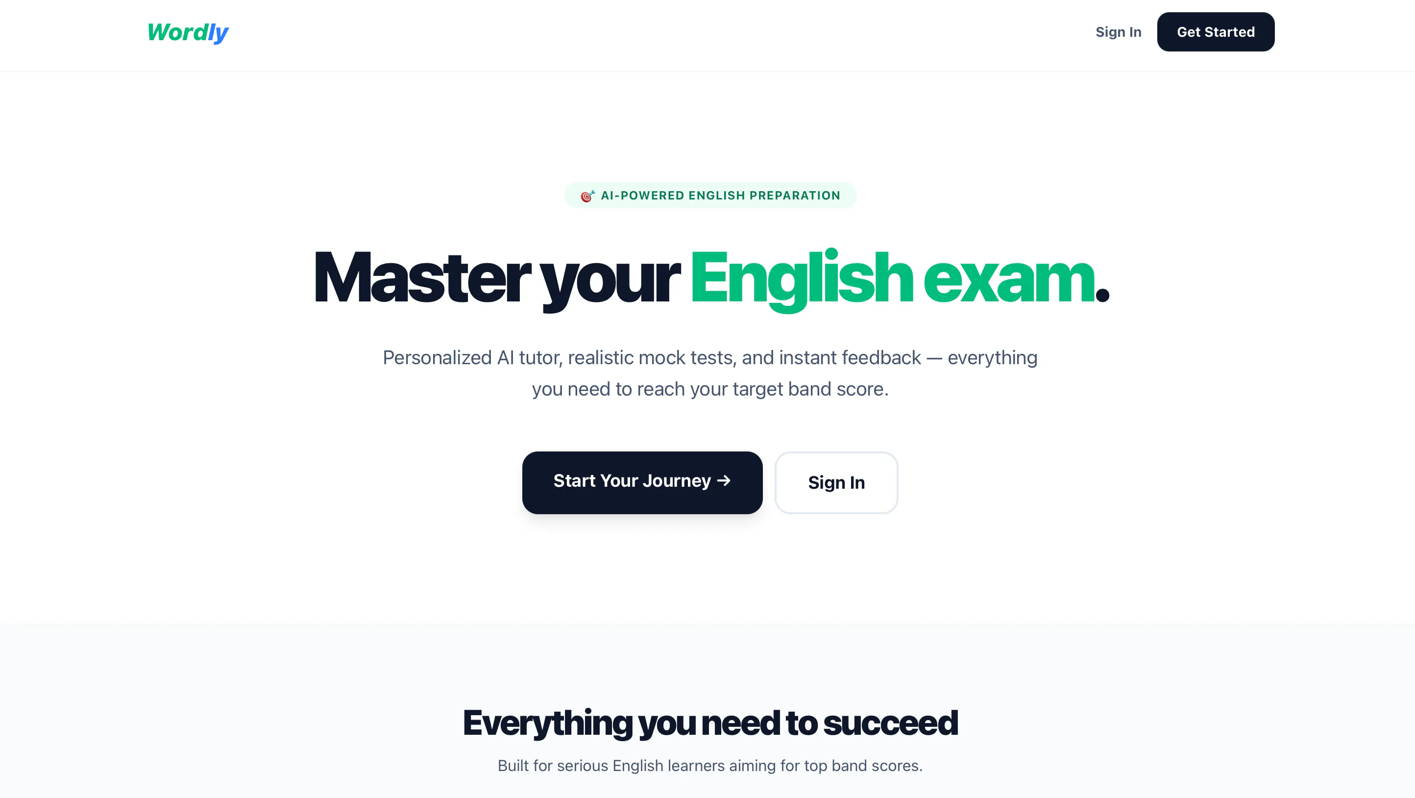 Wordly — AI-Powered IELTS Prep 截图 1