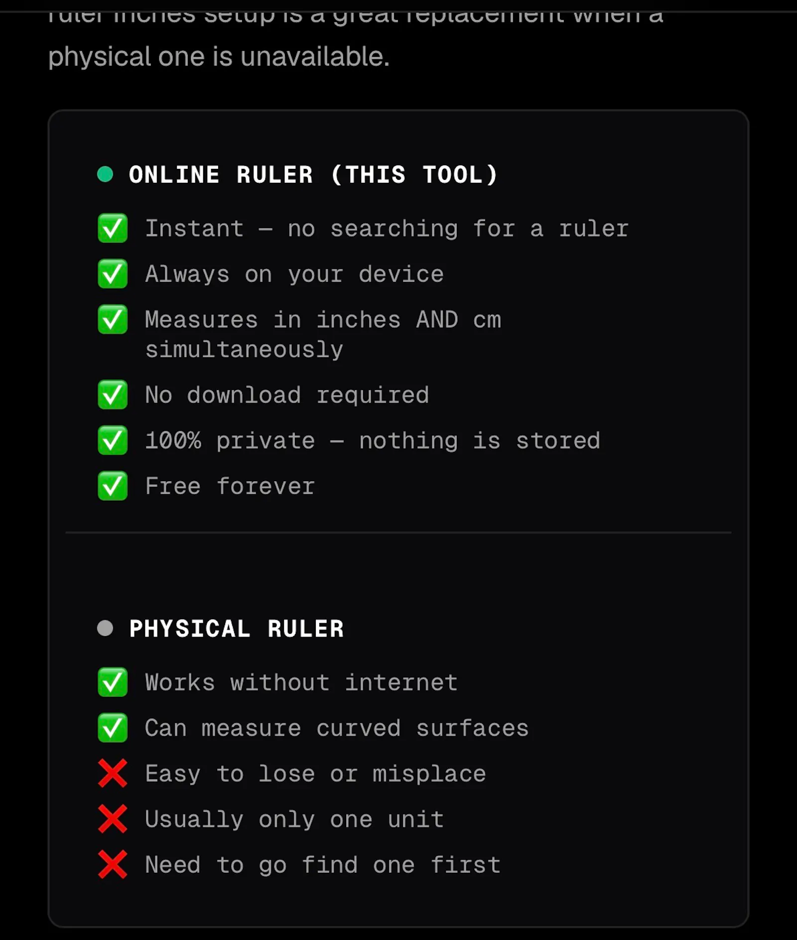 RulerInches screenshot 3
