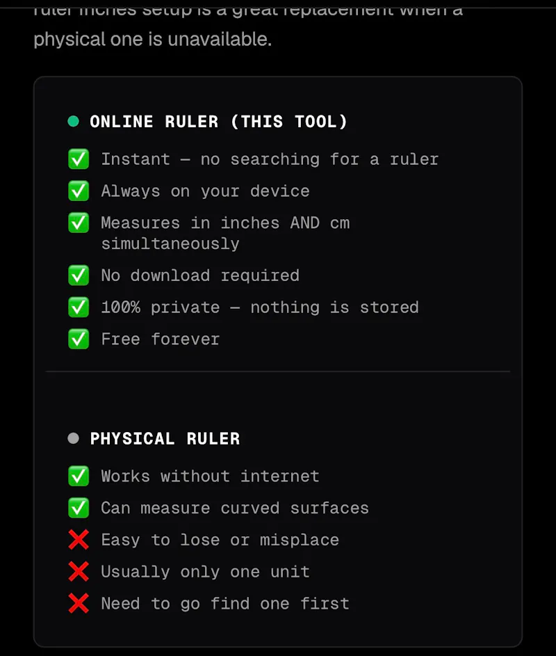 RulerInches screenshot 3