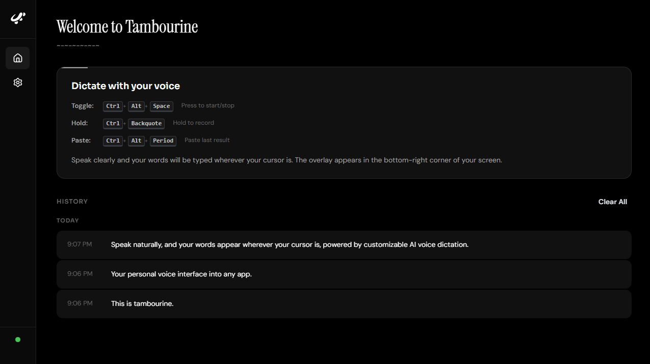 Tambourine Voice - Screenshot 4 showing product features and functionality