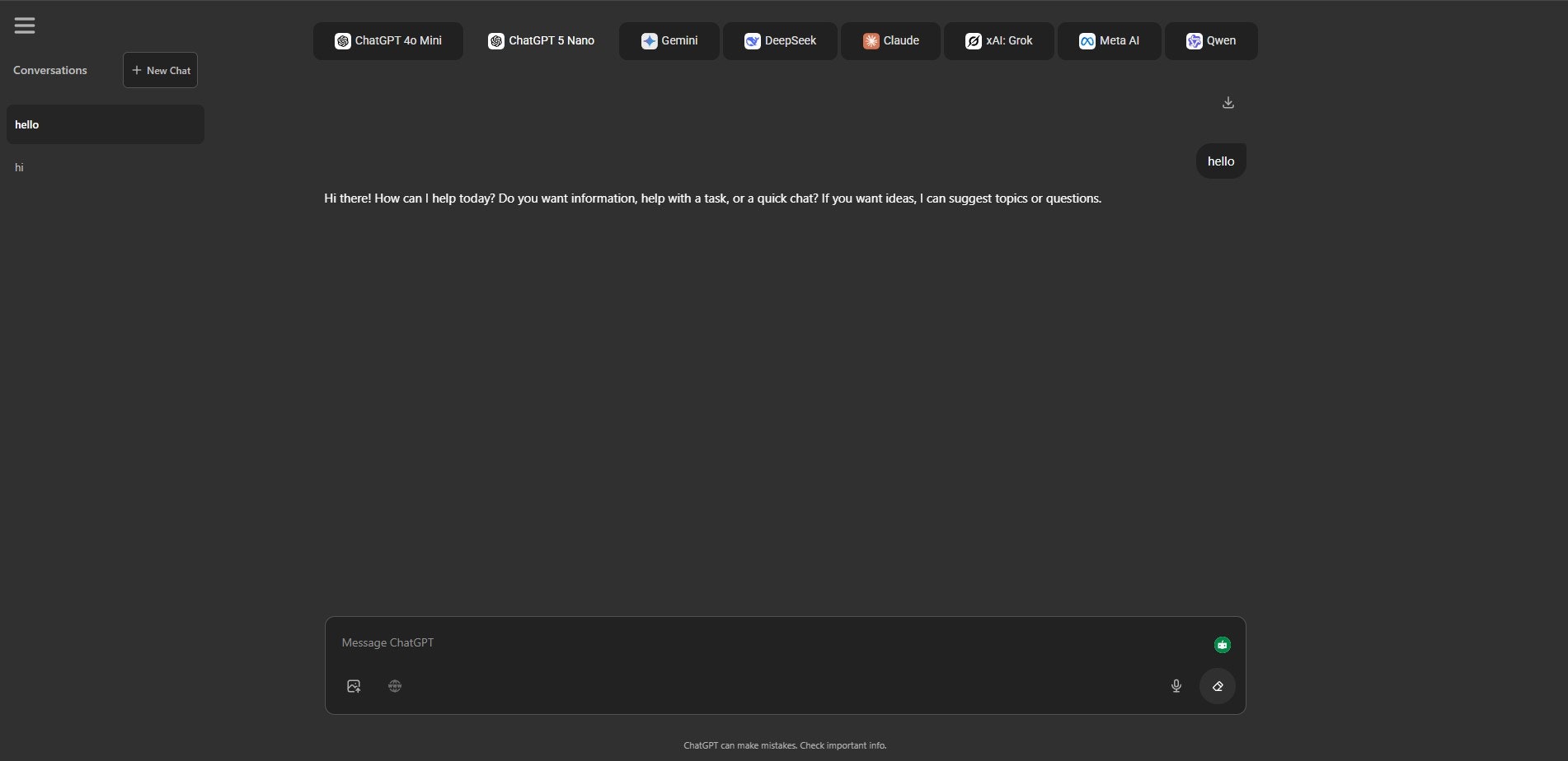 ChatGPT free screenshot