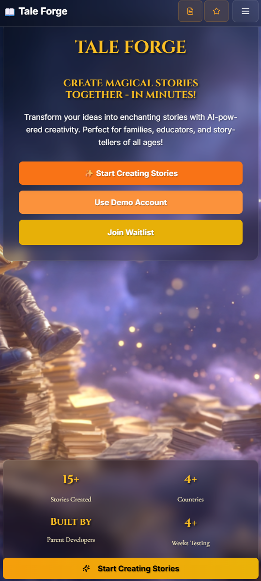 Tale Forge - AI-aangedreven interactieve verhalen voor het slapengaan voor gezinnen media 3