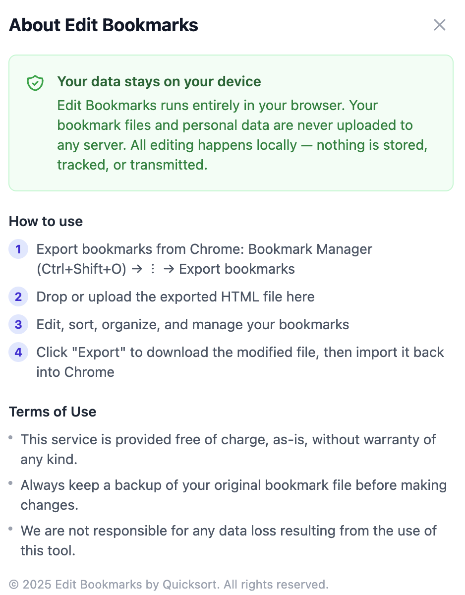Edit Bookmarks gallery image