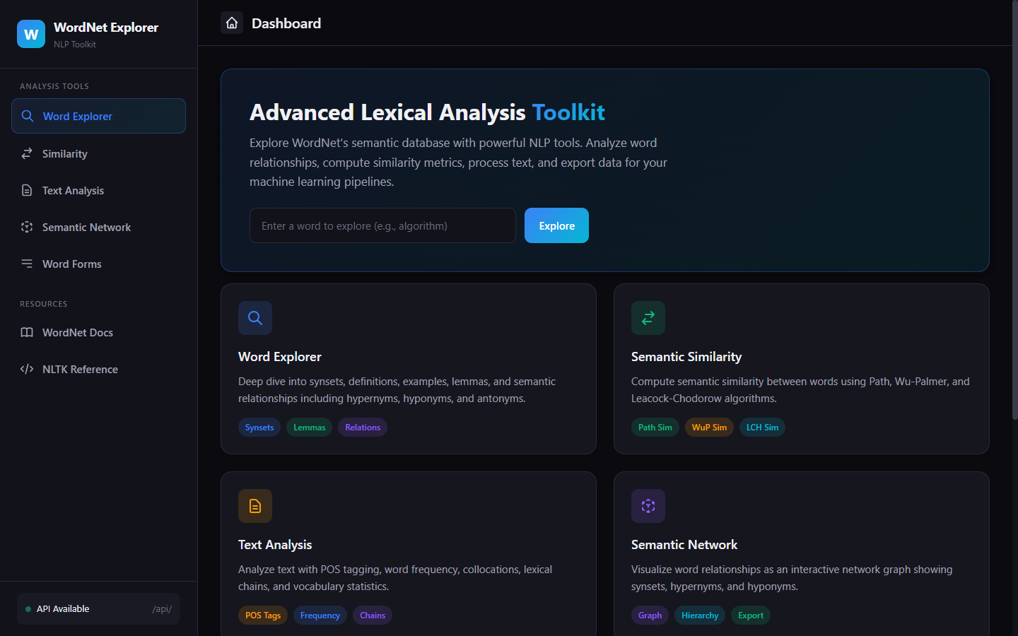 WordNet Explorer: NLP Toolkit gallery image