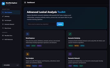 WordNet Explorer: NLP Toolkit gallery image