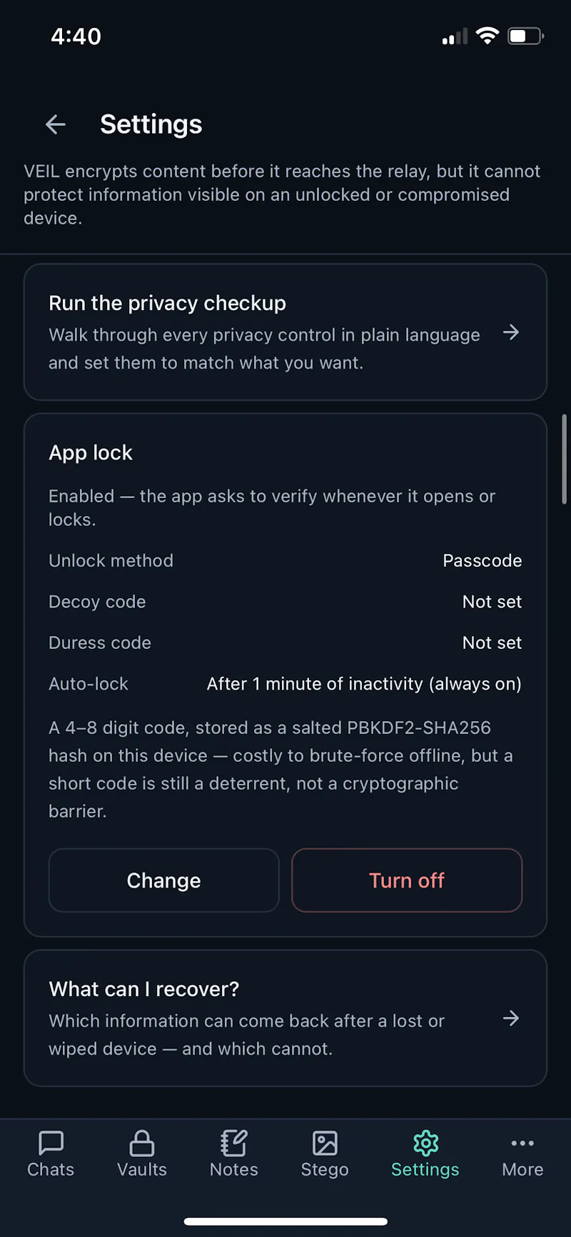 VEIL - More than Encrypted Messaging screenshot 12