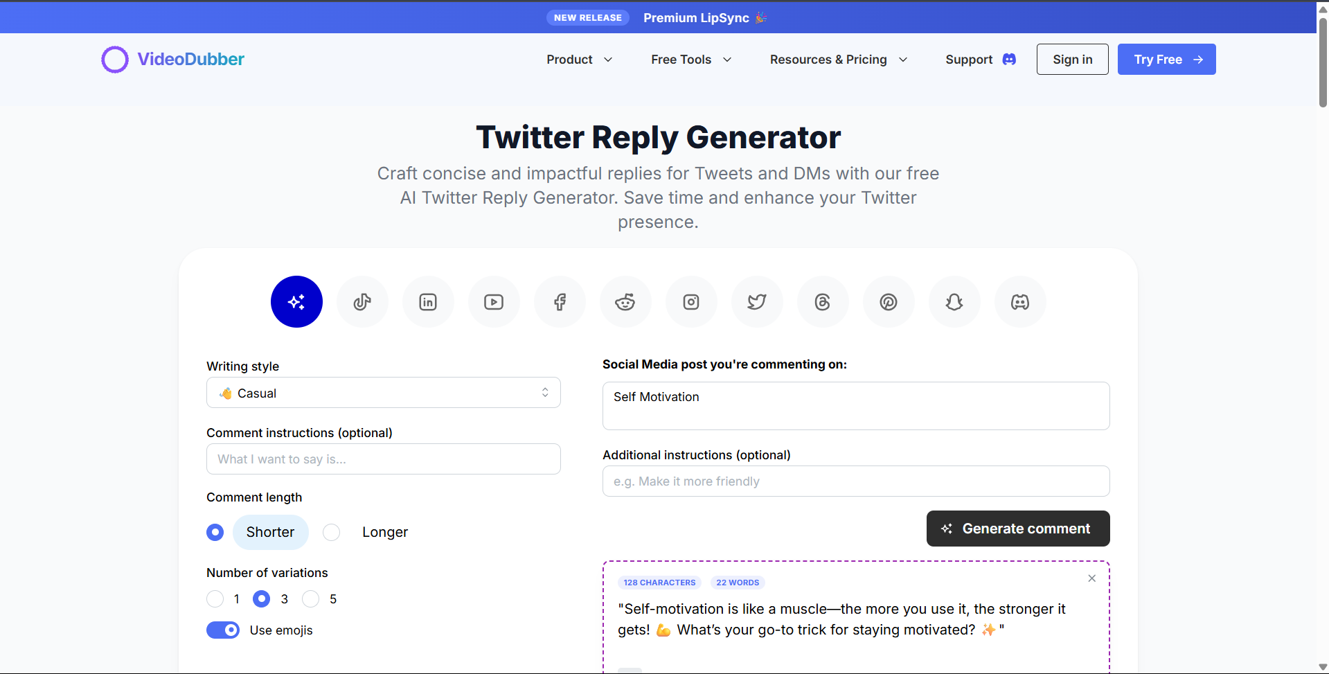 Twitter Reply Generator gallery image