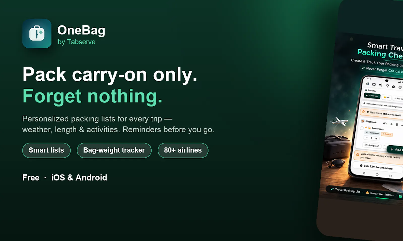 OneBag screenshot 1