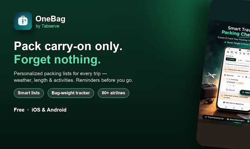 OneBag screenshot 1