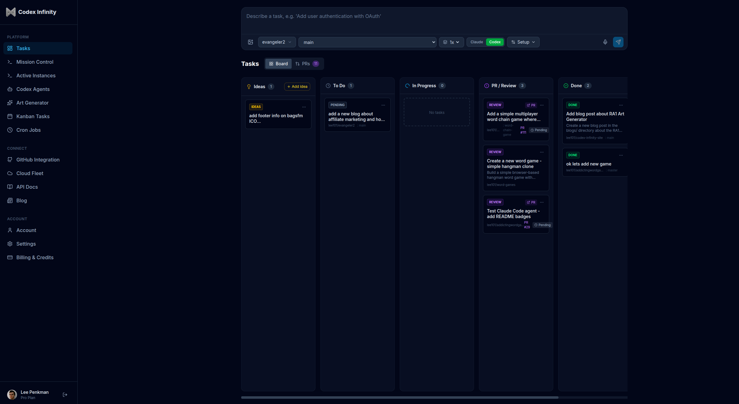 Codex Infinity - Screenshot 2 showing product features and functionality