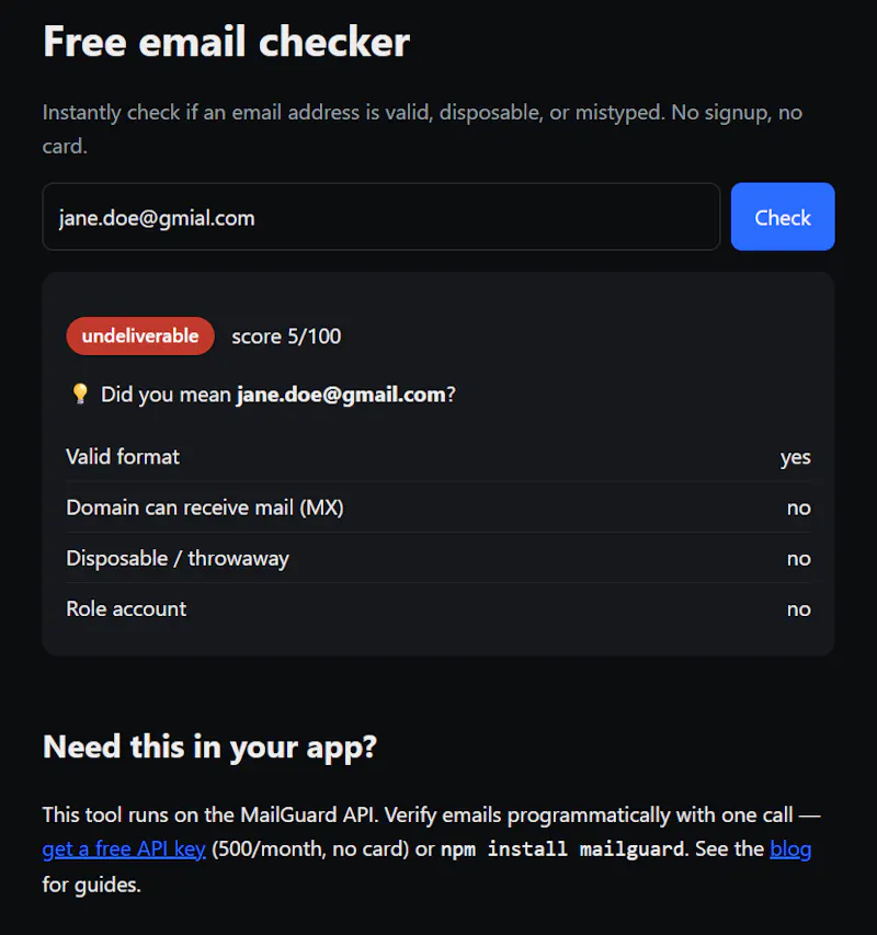 Mailguard screenshot 1