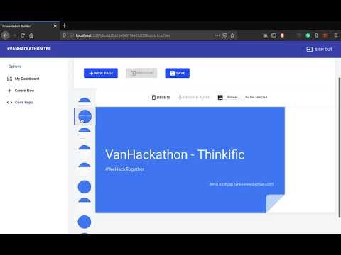 VanHackathon Presentation Builder gallery image