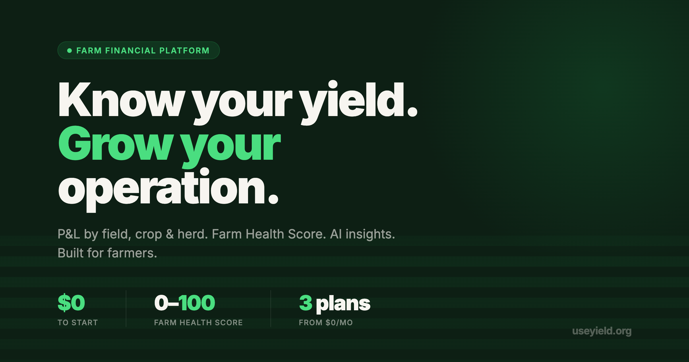 Yield - Main product screenshot demonstrating key features and user interface