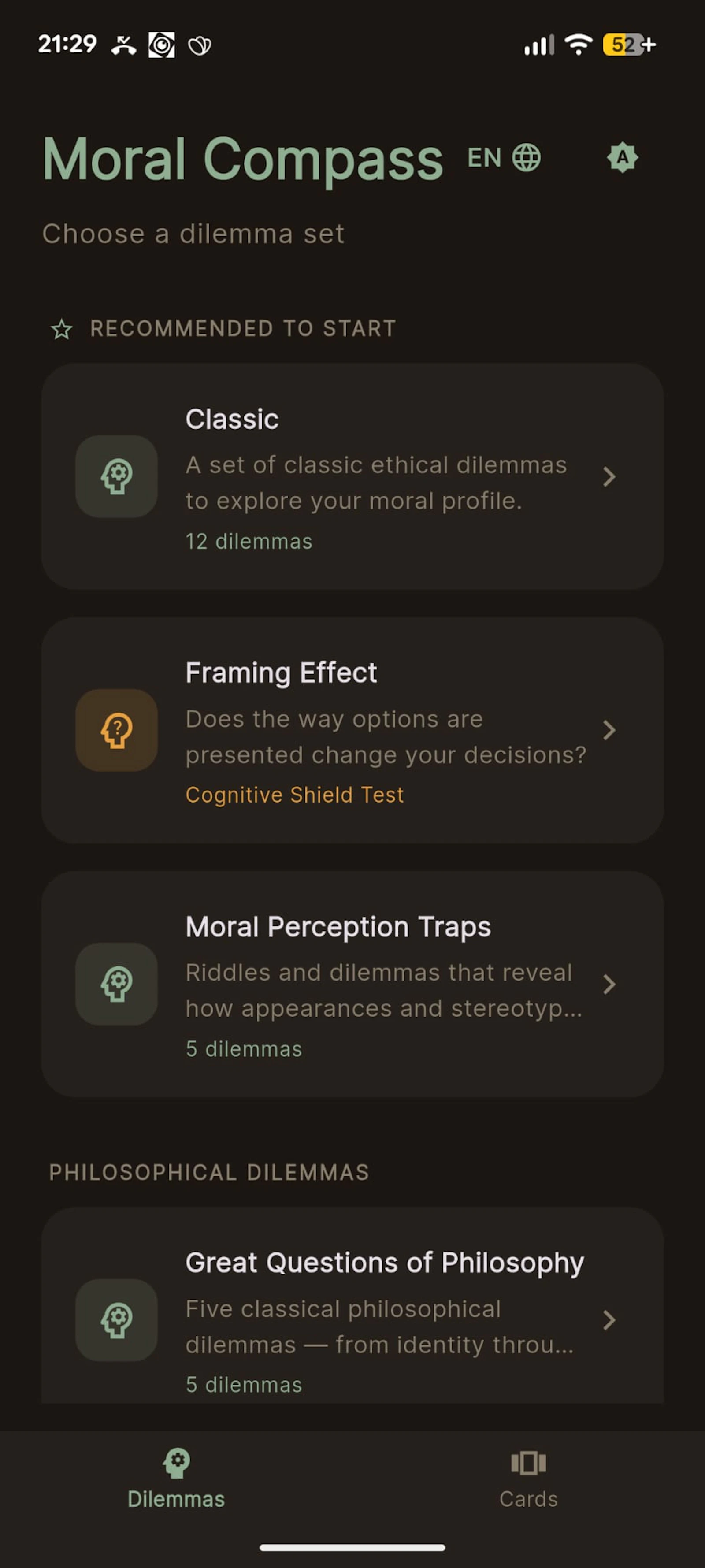 Moral Compass screenshot 2