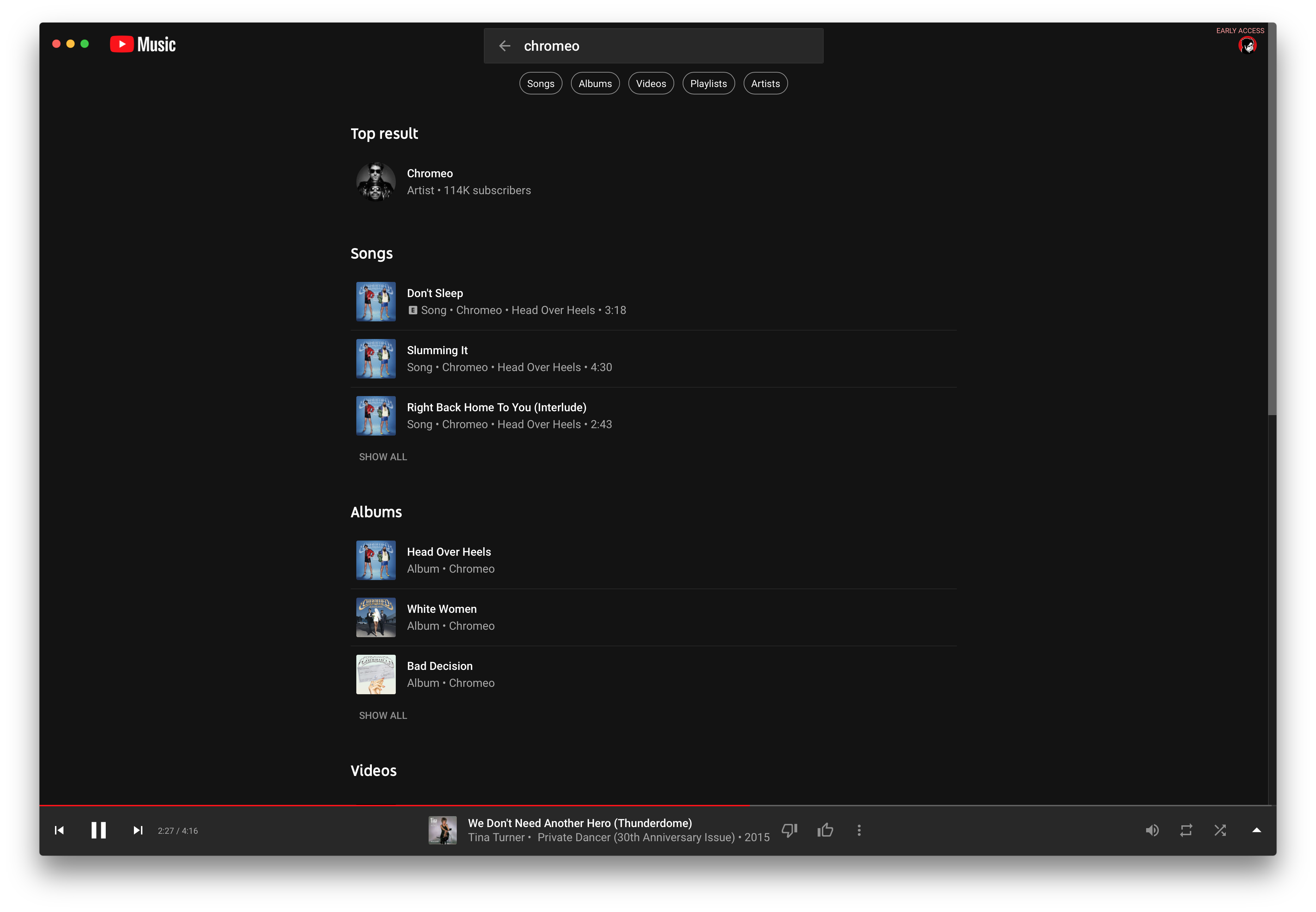 YouTube Music for Mac gallery image