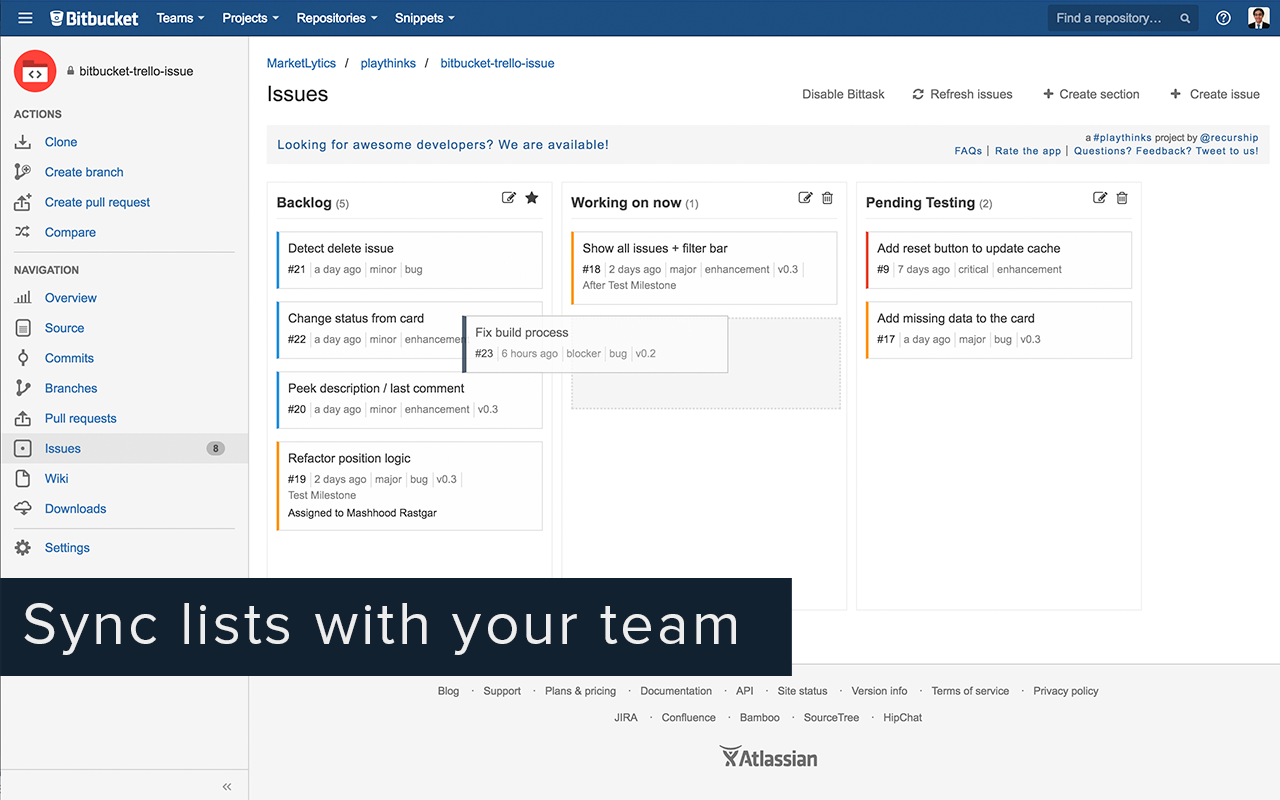Bittask for Bitbucket gallery image