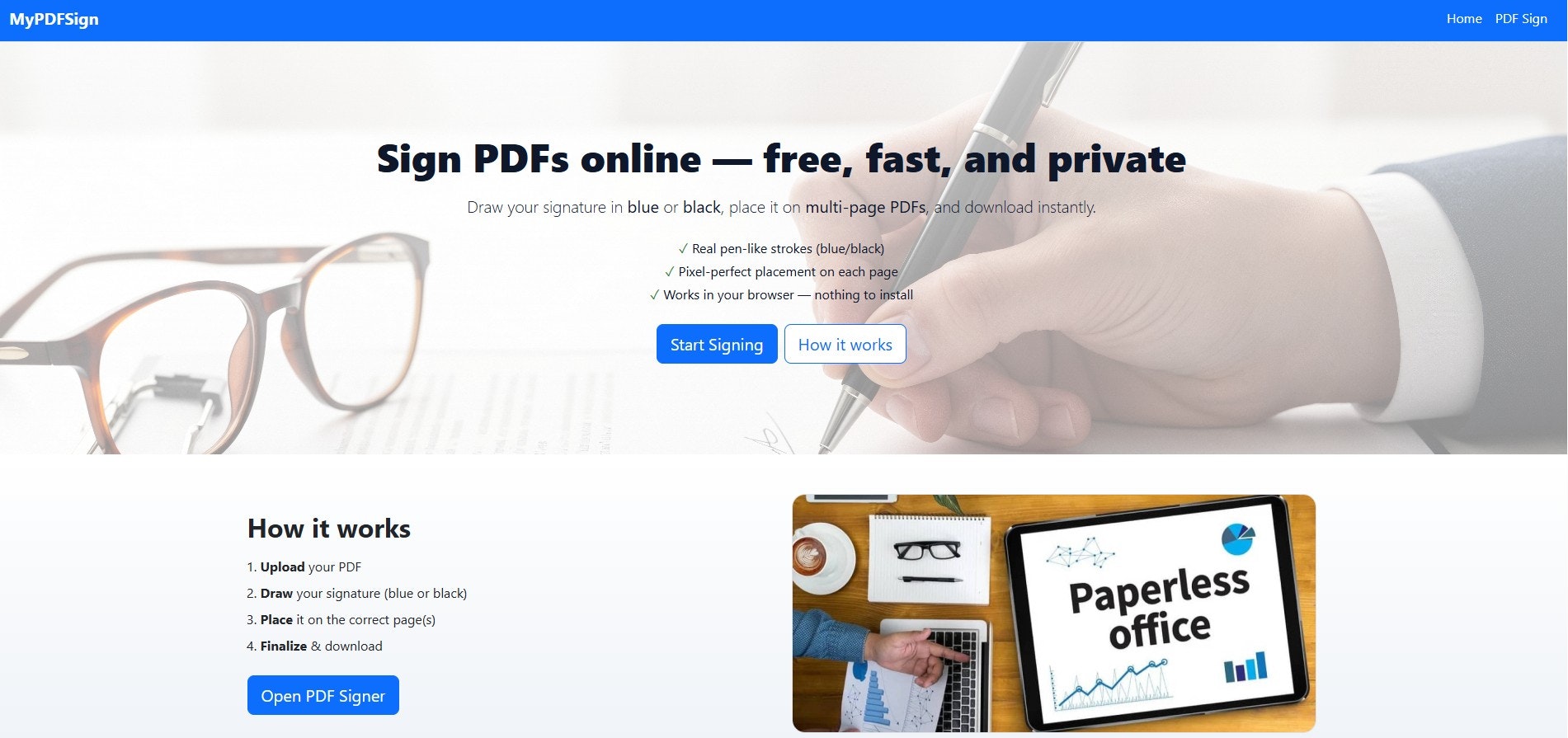 وسائط mypdfsign - أداة توقيع PDF مجانية وسريعة وخاصة عبر الإنترنت 2