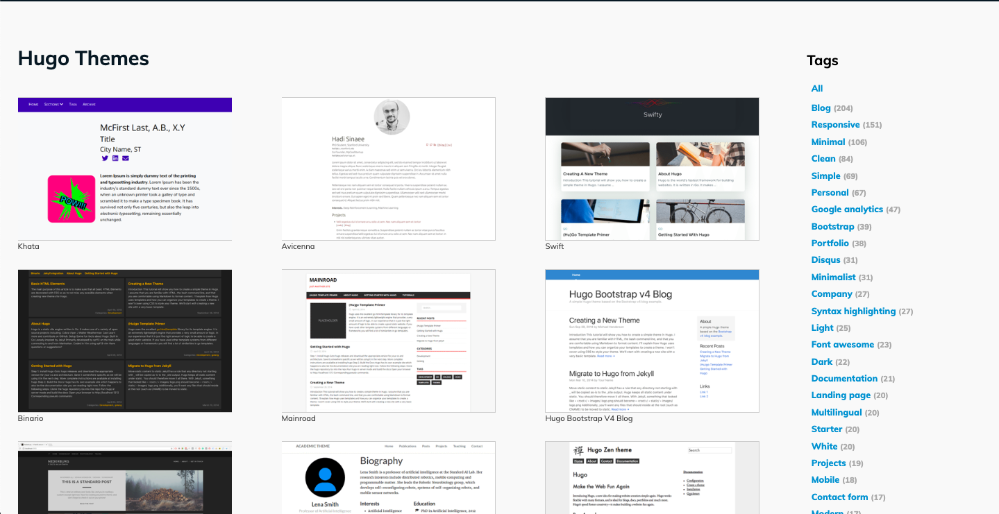 Hugo - A fast and modern static website engine gallery image