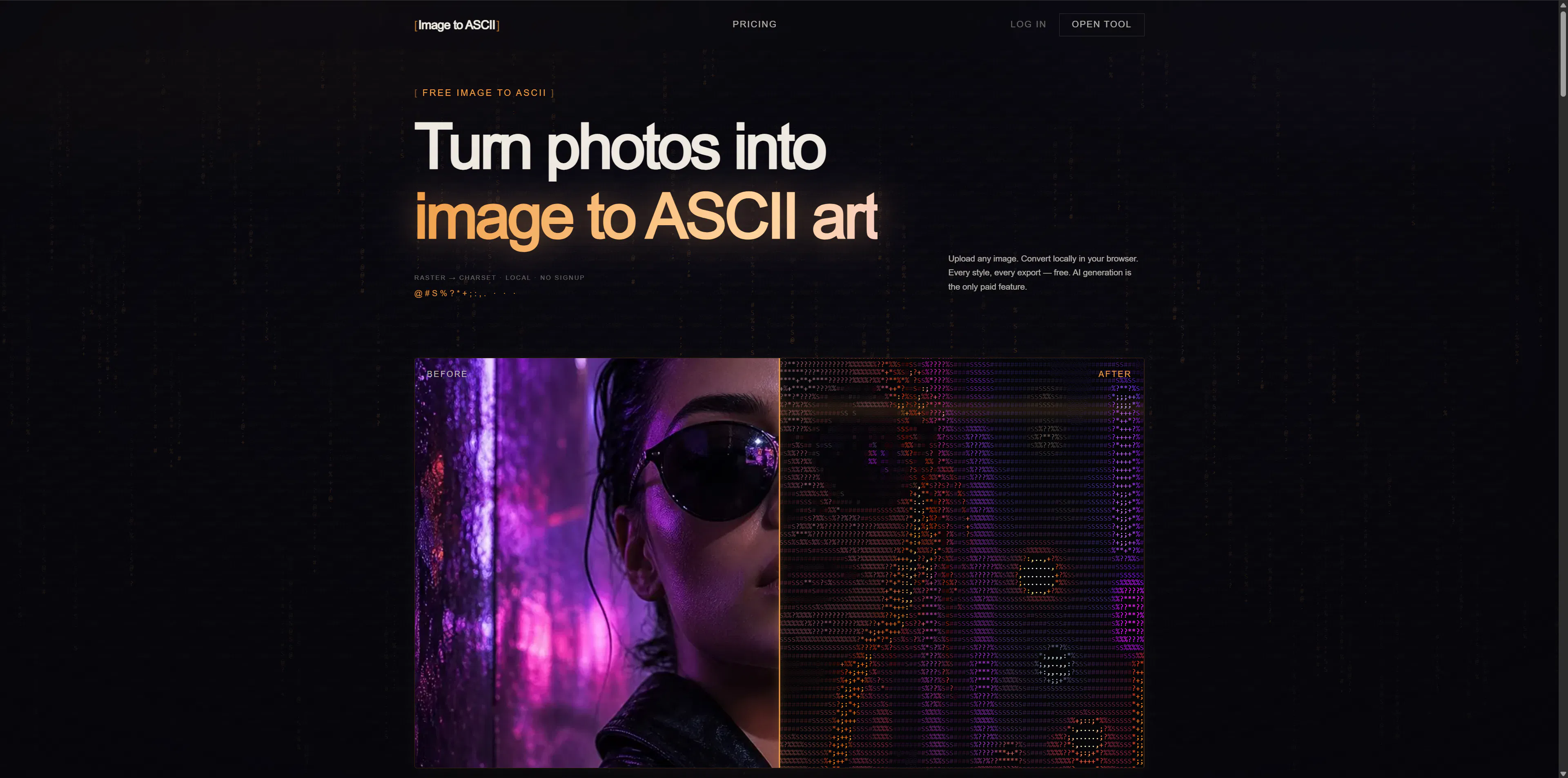 Image to ASCII gallery image