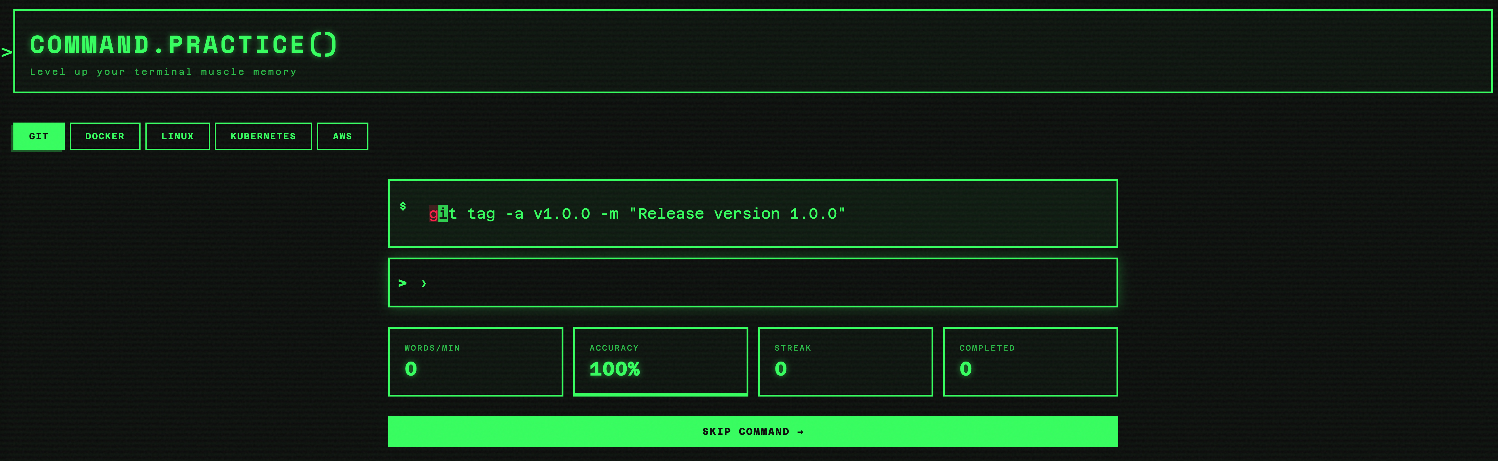 Command.Practice() gallery image