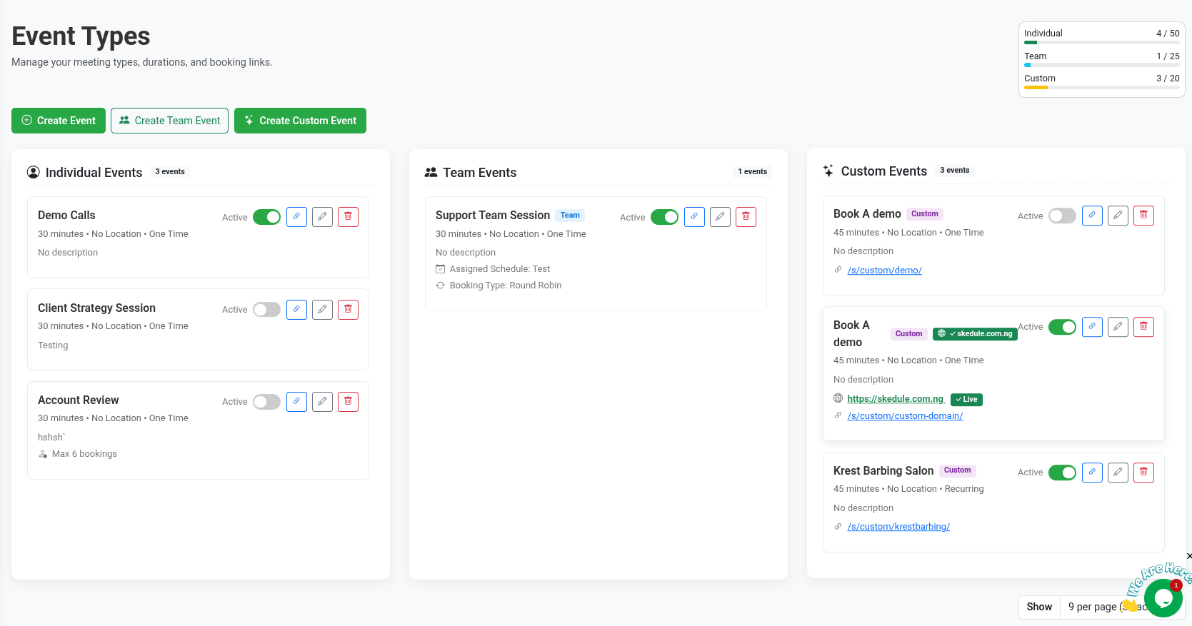 SkeduleApp Official Launch - Screenshot 3 showing product features and functionality