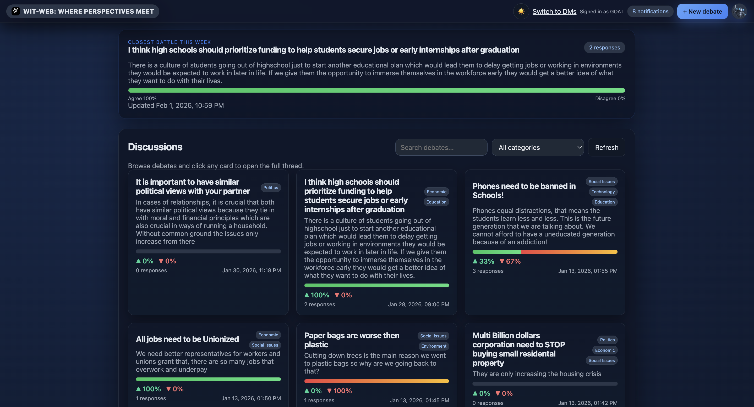 WitWeb - Main product screenshot demonstrating key features and user interface