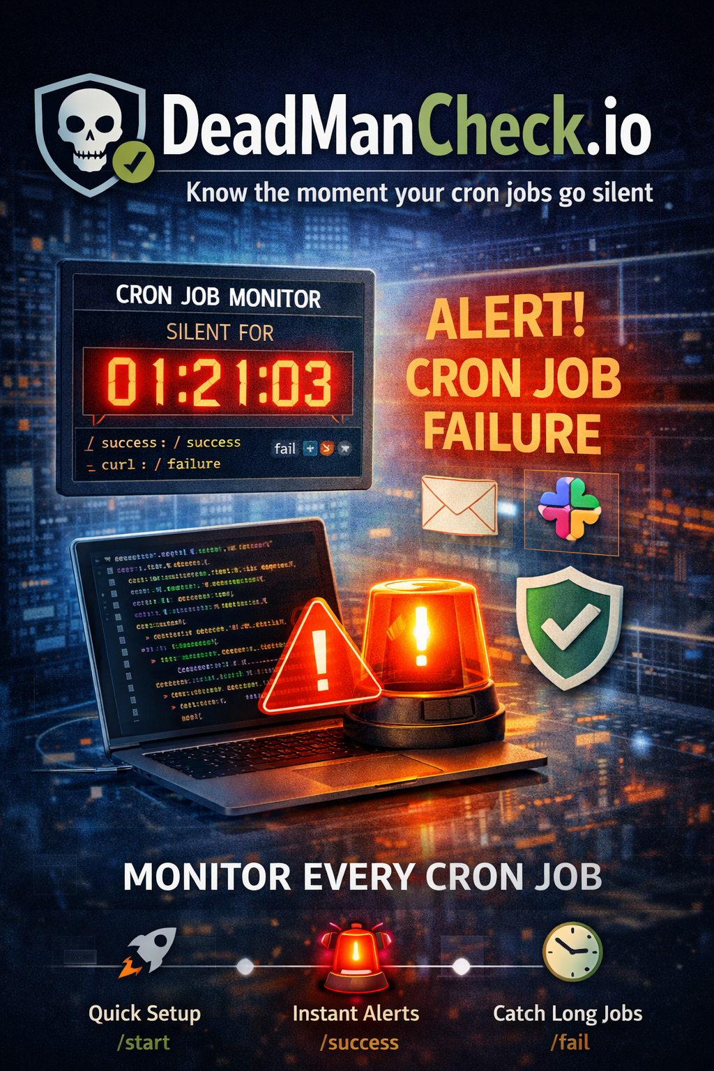 DeadManCheck — Cron Job Monitoring