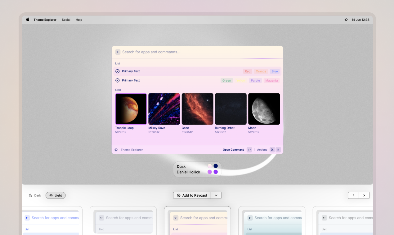 Explorer Tema Raycast media 2