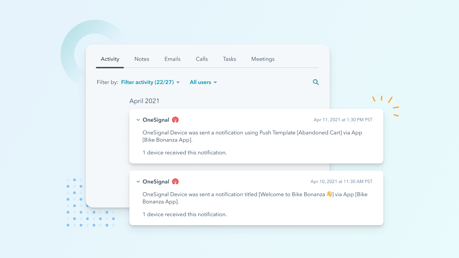 OneSignal HubSpot Integration gallery image