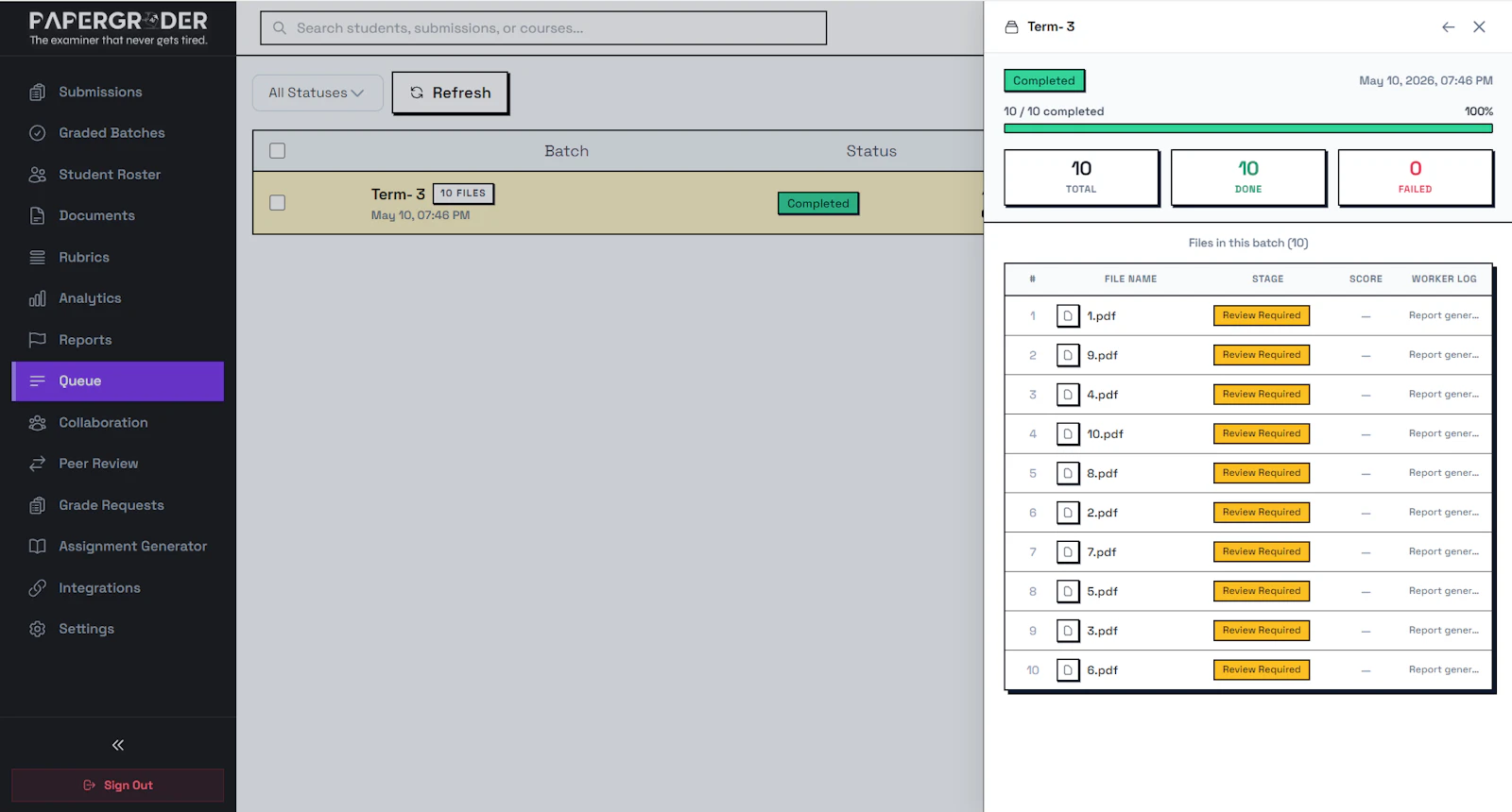 PaperGrader screenshot 2