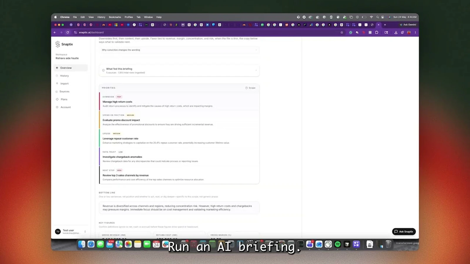 Snaptix AI screenshot 1 (video preview)