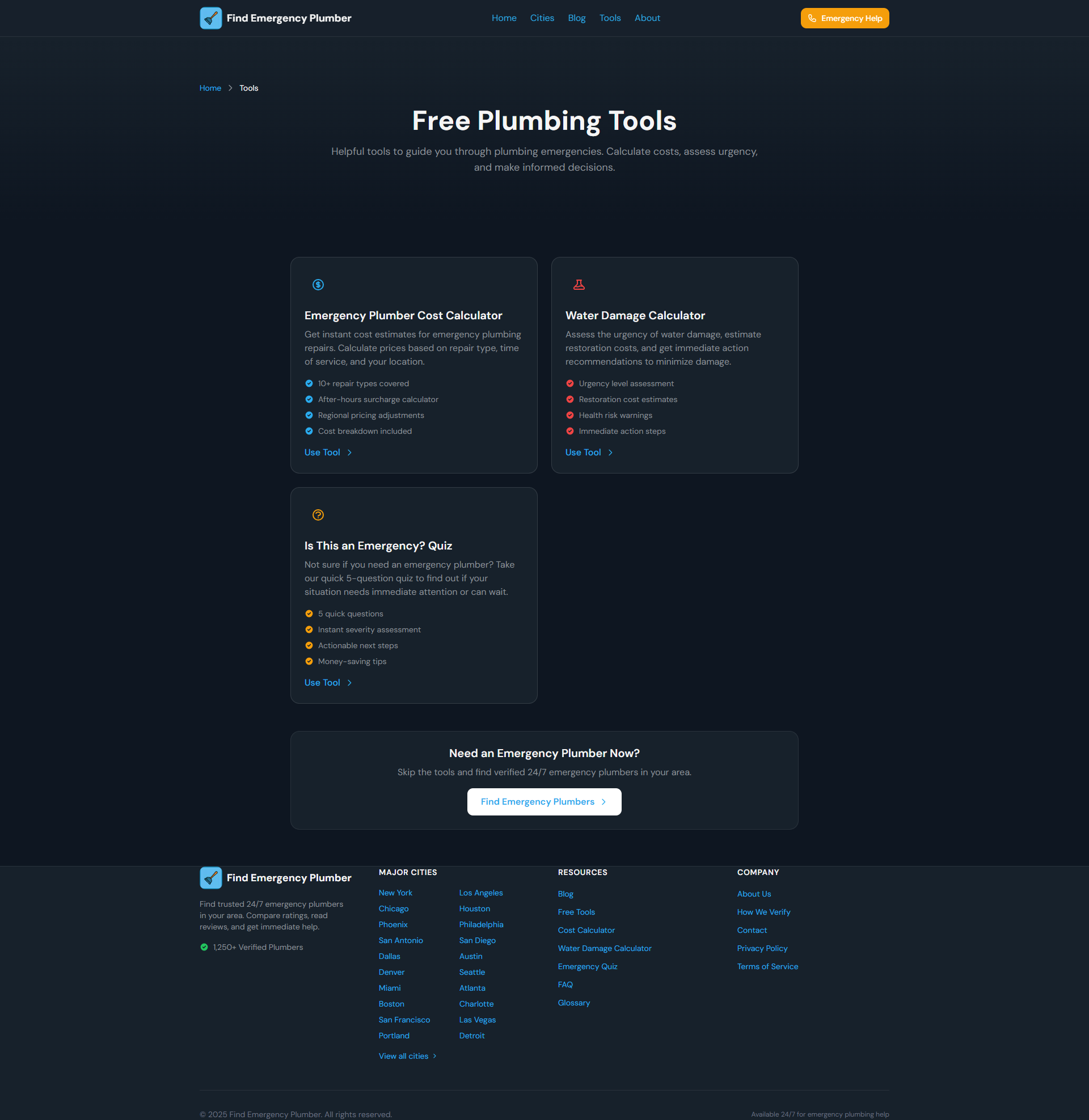 Find Emergency Plumber - Screenshot 2 showing product features and functionality