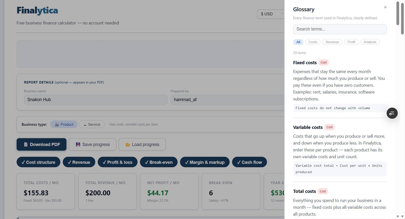 Finalytica.io - Free Finance Calculator gallery image