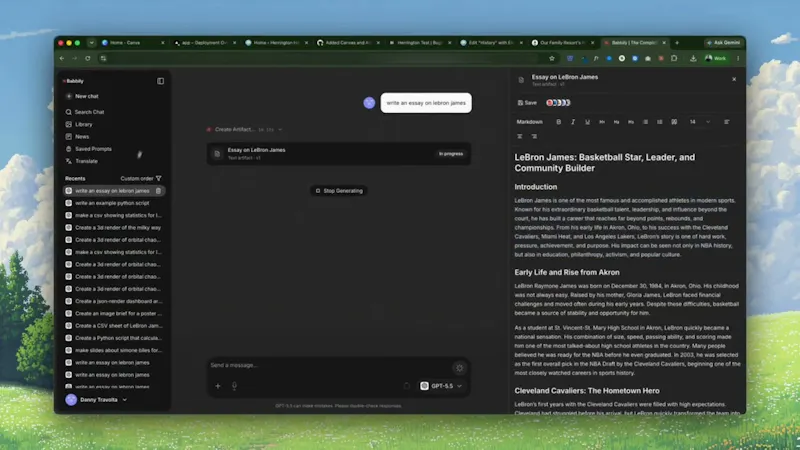Babbily adds Canvas Mode and JSON Render screenshot 1 (video preview)