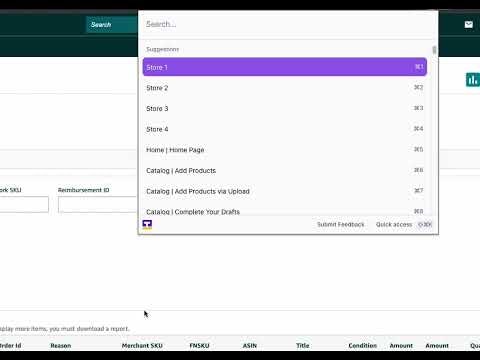 Amazon Seller Central Command Bar gallery image