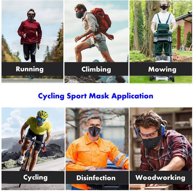 neoprene face mask with carbon Filter gallery image
