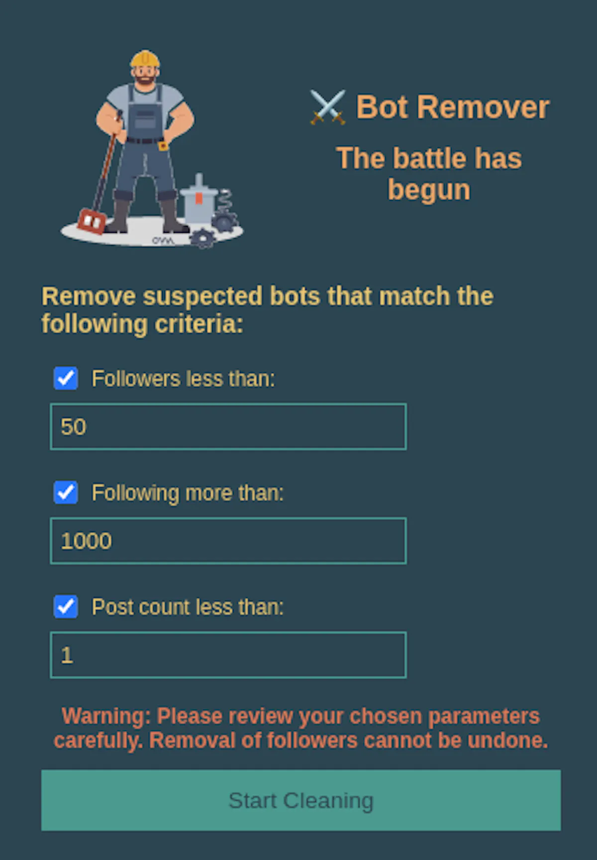 X Bot Remover