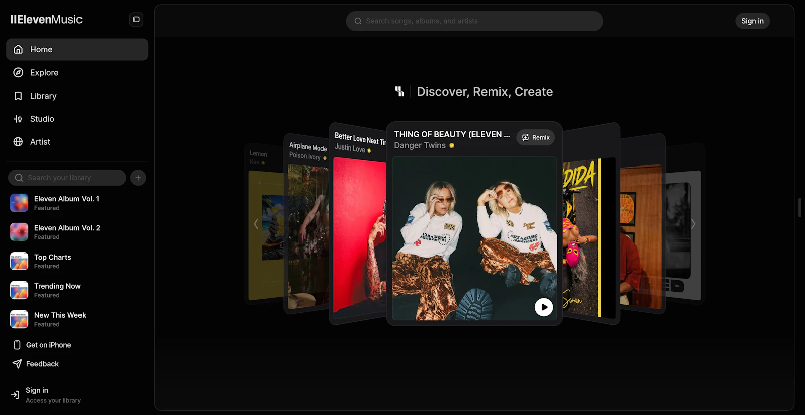 ElevenMusic screenshot 2