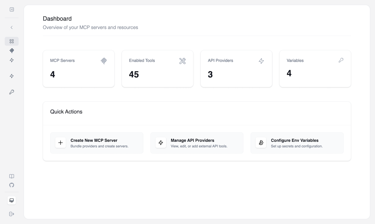 HasMCP - Main product screenshot demonstrating key features and user interface