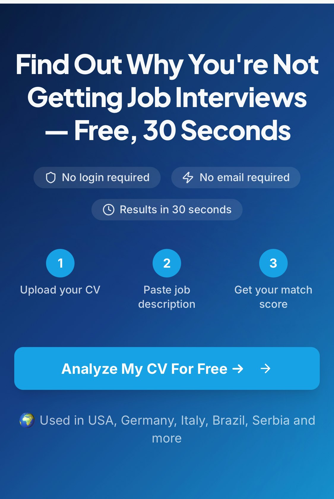 CV Optimizer — Match Your CV to Any Job gallery image