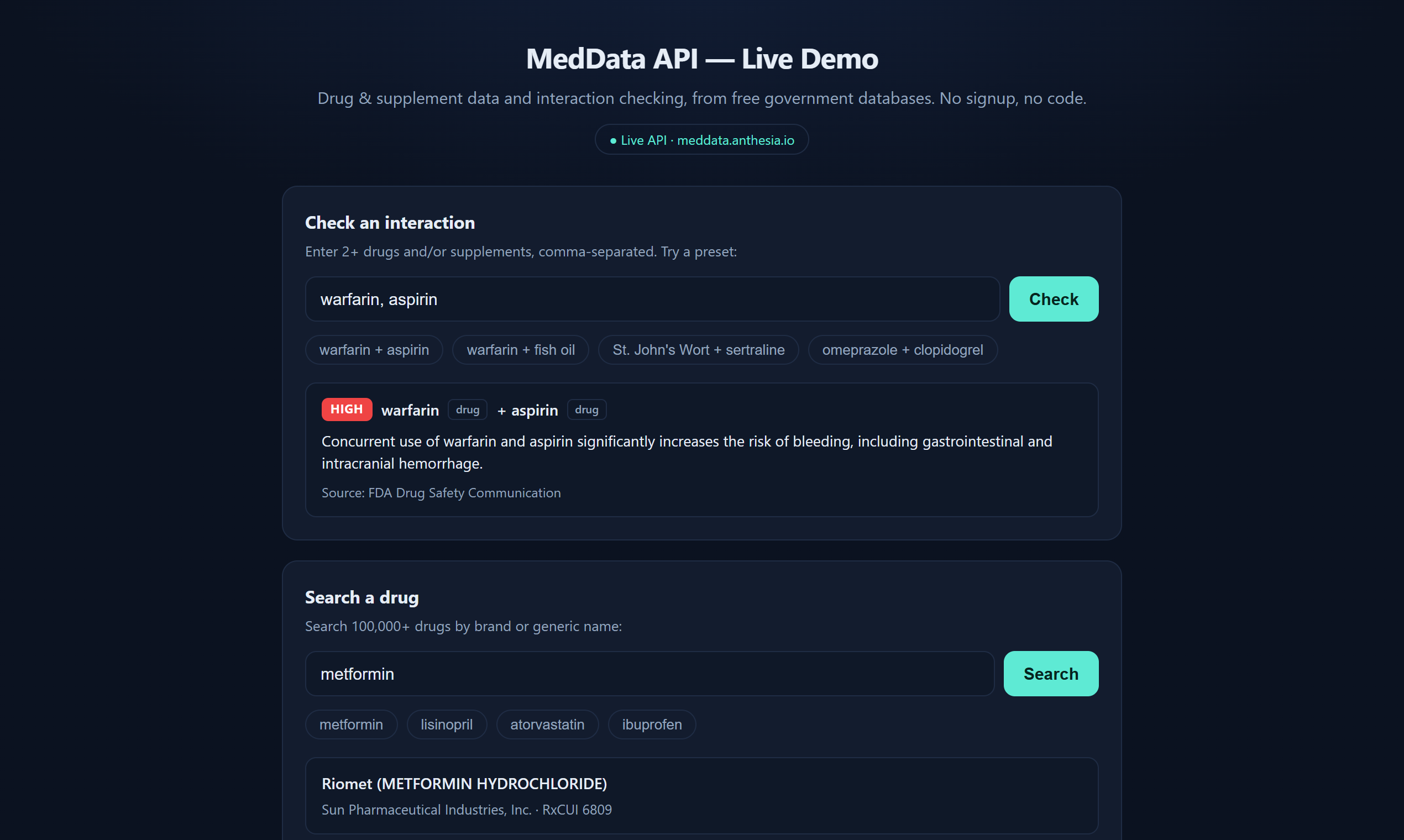 MedData API gallery image