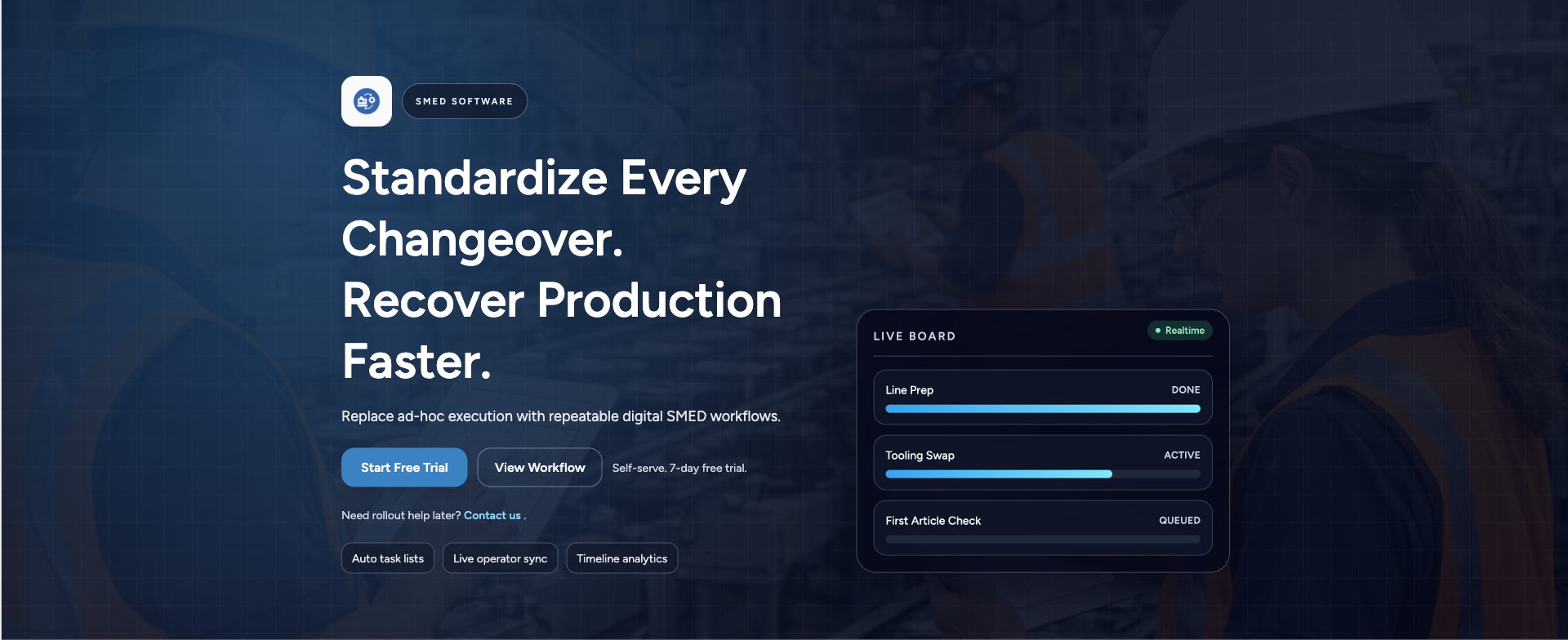 ProChangeover - Main product screenshot demonstrating key features and user interface