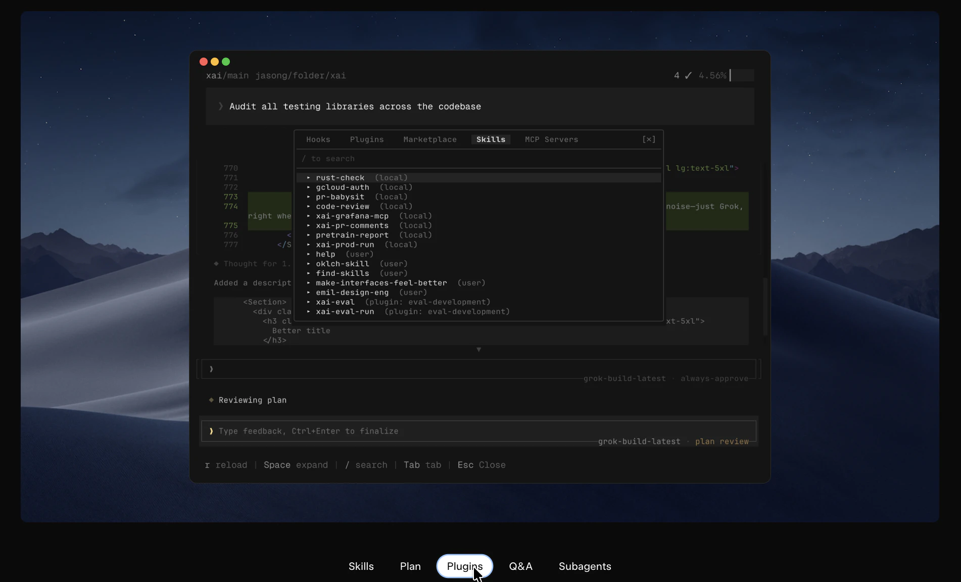 Grok Build screenshot 6