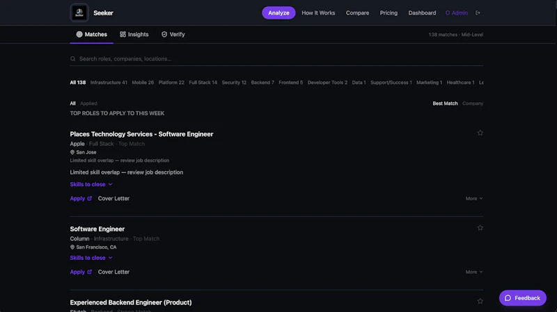 Seeker | Career Routing Engine screenshot 2