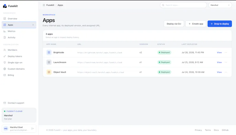 Fusekit - Fuse together internal tools screenshot 2