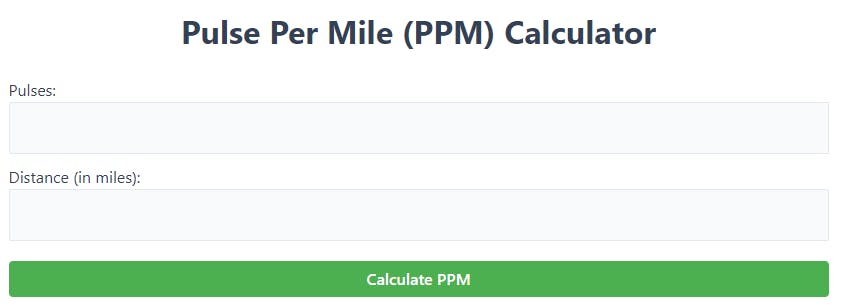 Pulse Per Mile (PPM) Calculator media 1