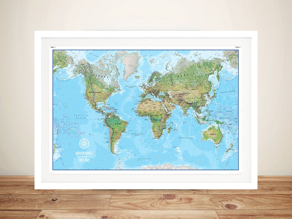 Custom Push Pin World Maps