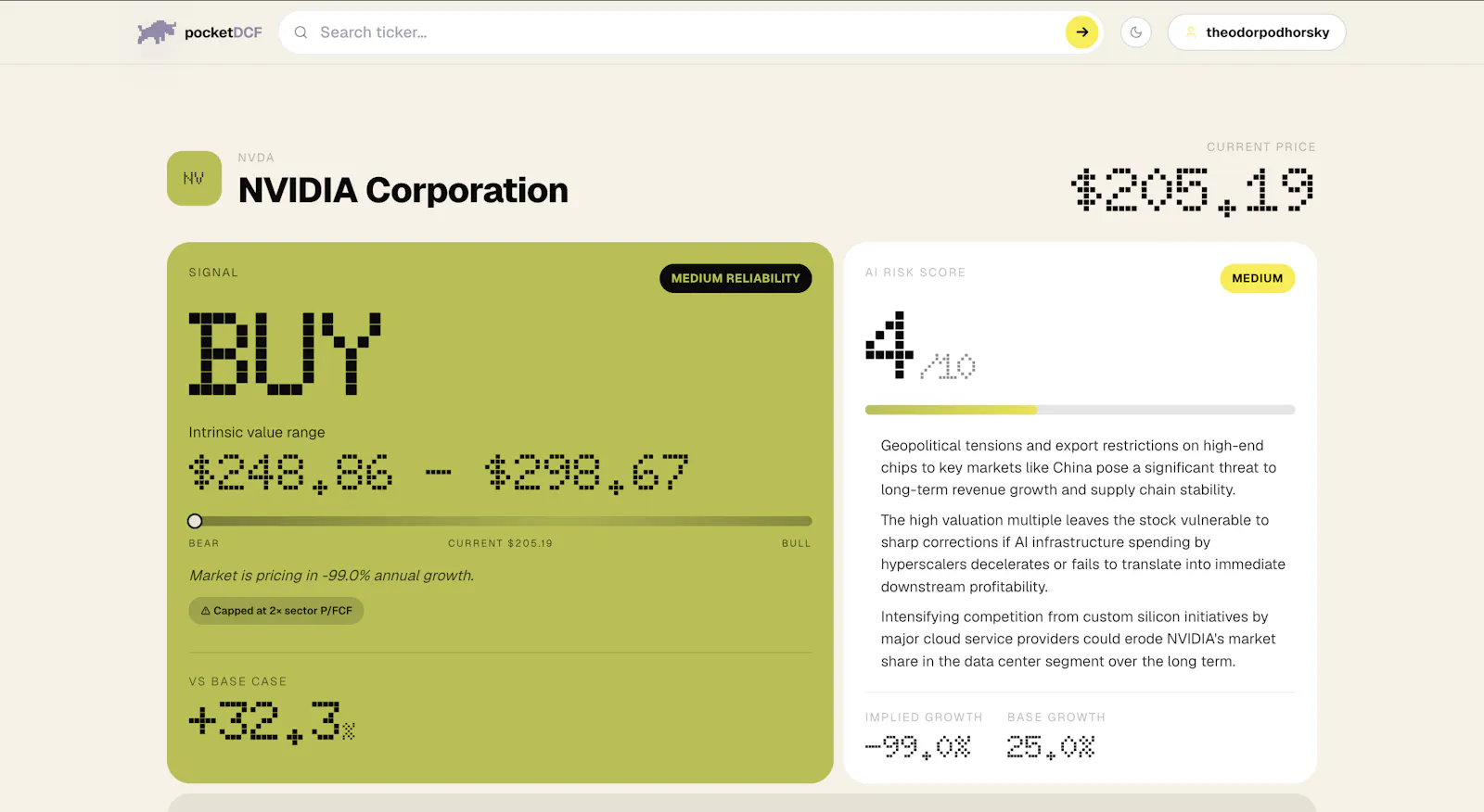 pocketDCF screenshot 8