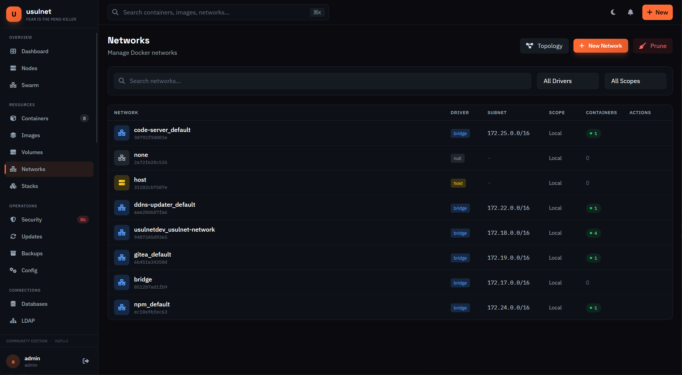 usulnet — DevOps & SysAdmins UI gallery image