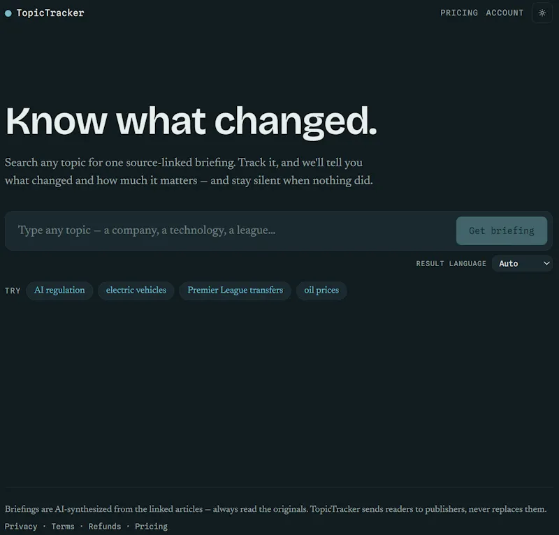 Topic Tracker screenshot 3